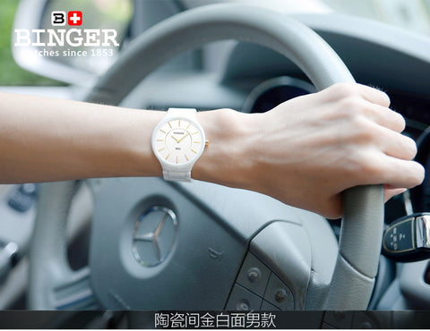 Image of Binger Swiss Ceramic Quartz Men's Watch B 8006