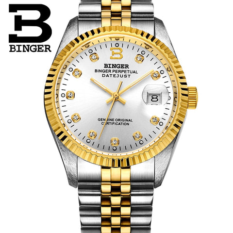 Image of Binger Swiss Striped Mechanical Men's Watch B 552 M