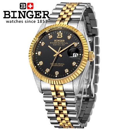 Image of Binger Swiss Striped Mechanical Men's Watch B 552 M