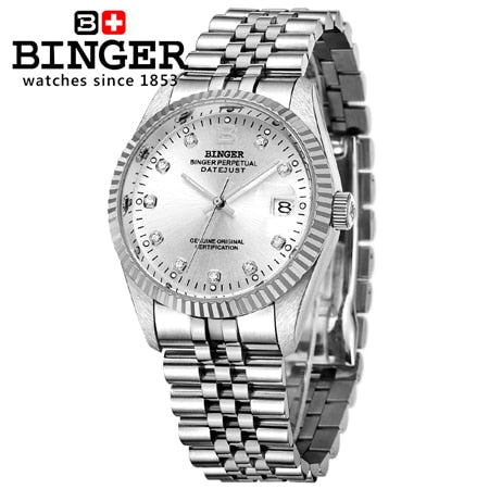 Image of Binger Swiss Striped Mechanical Men's Watch B 552 M