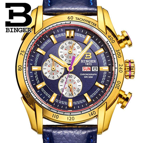 Image of Binger Swiss Chronograph Quarz Watch Men B 1163
