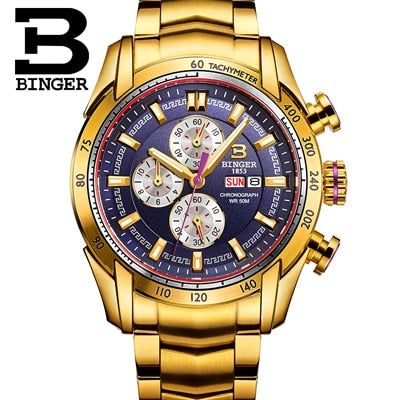 Image of Binger Swiss Chronograph Quarz Watch Men B 1163