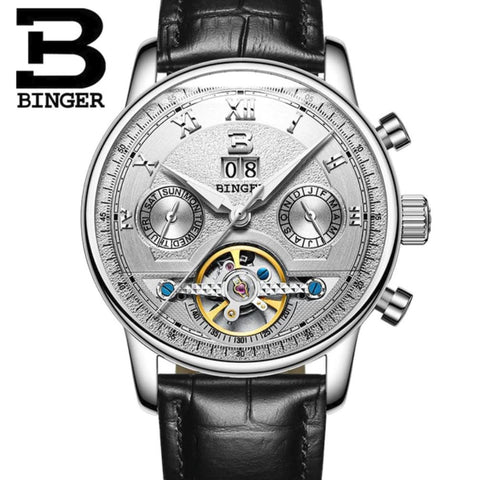 Image of Binger Swiss Sapphire Tourbillon Watch Men B 8603
