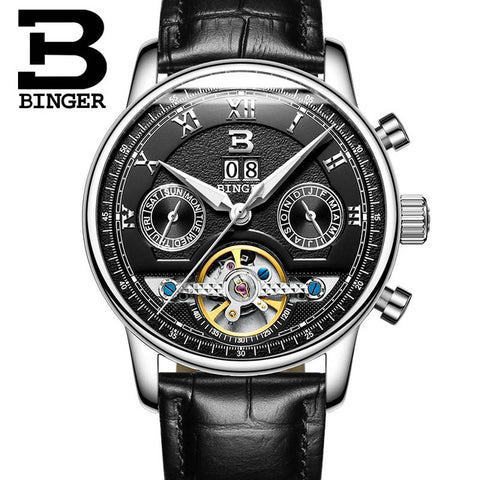 Image of Binger Swiss Sapphire Tourbillon Watch Men B 8603