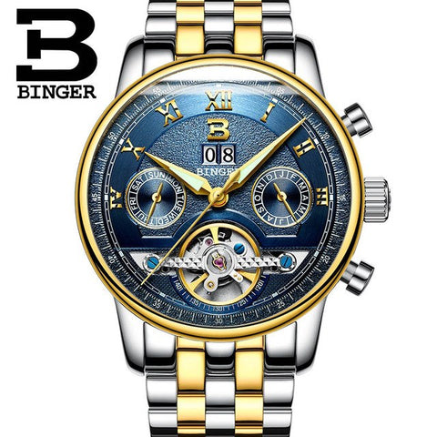 Image of Binger Swiss Sapphire Tourbillon Watch Men B 8603