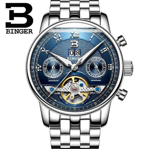 Image of Binger Swiss Sapphire Tourbillon Watch Men B 8603
