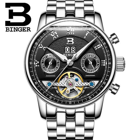 Image of Binger Swiss Sapphire Tourbillon Watch Men B 8603