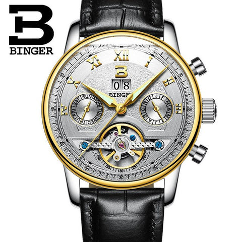 Image of Binger Swiss Sapphire Tourbillon Watch Men B 8603