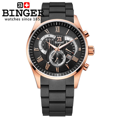 Image of Binger Swiss Silicon Quartz Watch Men B 1123