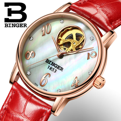 Image of Binger Swiss Tourbillon Mechanical Women Watch B 553